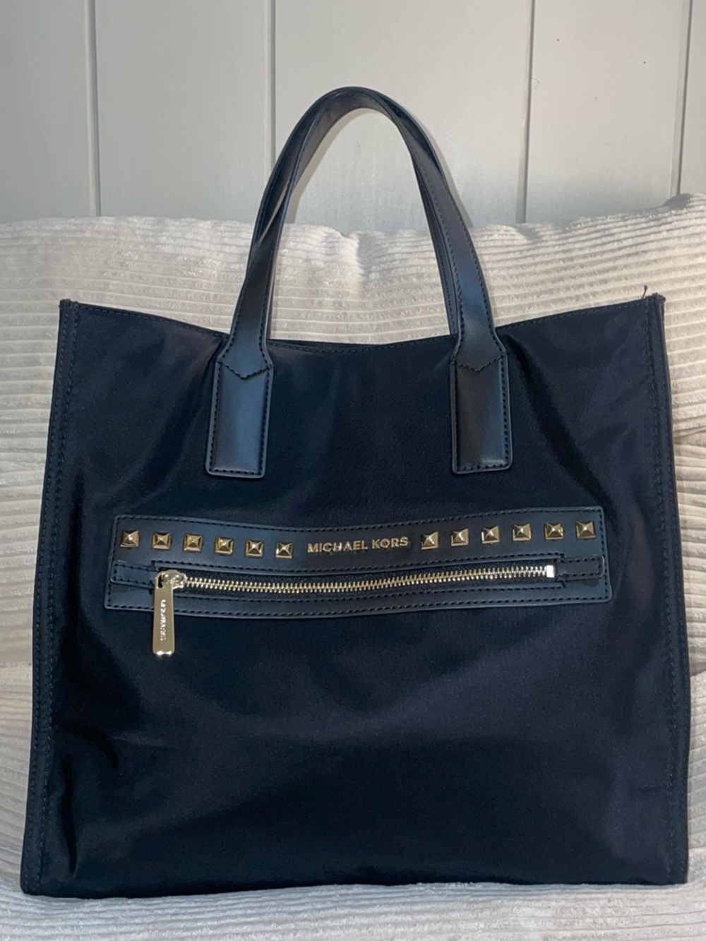 Michael Kors Black Nylon Studded Tote 🎉